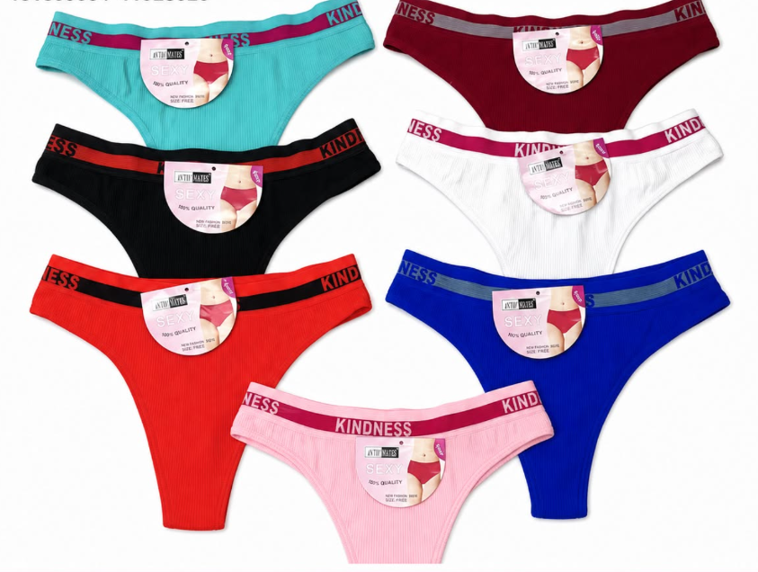 Lot de 7 Culottes Côtelées Kindness Multicolore